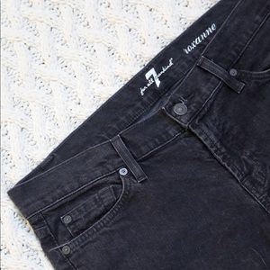 7 For All Mankind Roxanne Black Skinny Mid-Rise